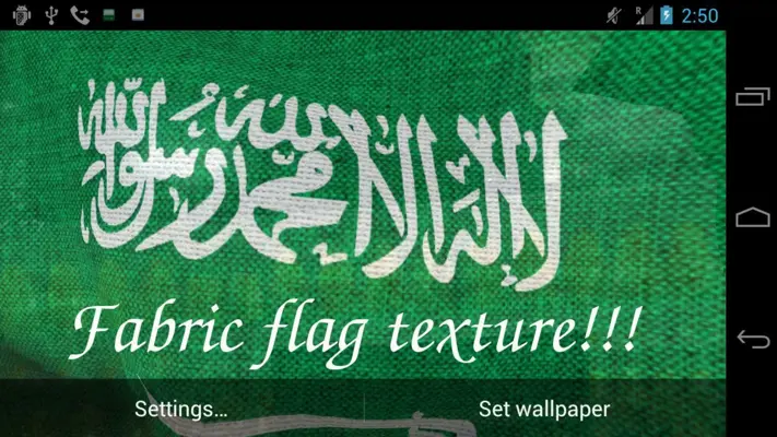 3D Saudi Arabia Flag LWP android App screenshot 1